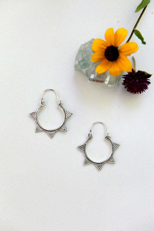 Medium Size Spiked Hoops
