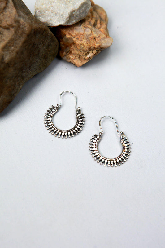 Small Spiked Hoops Earrings