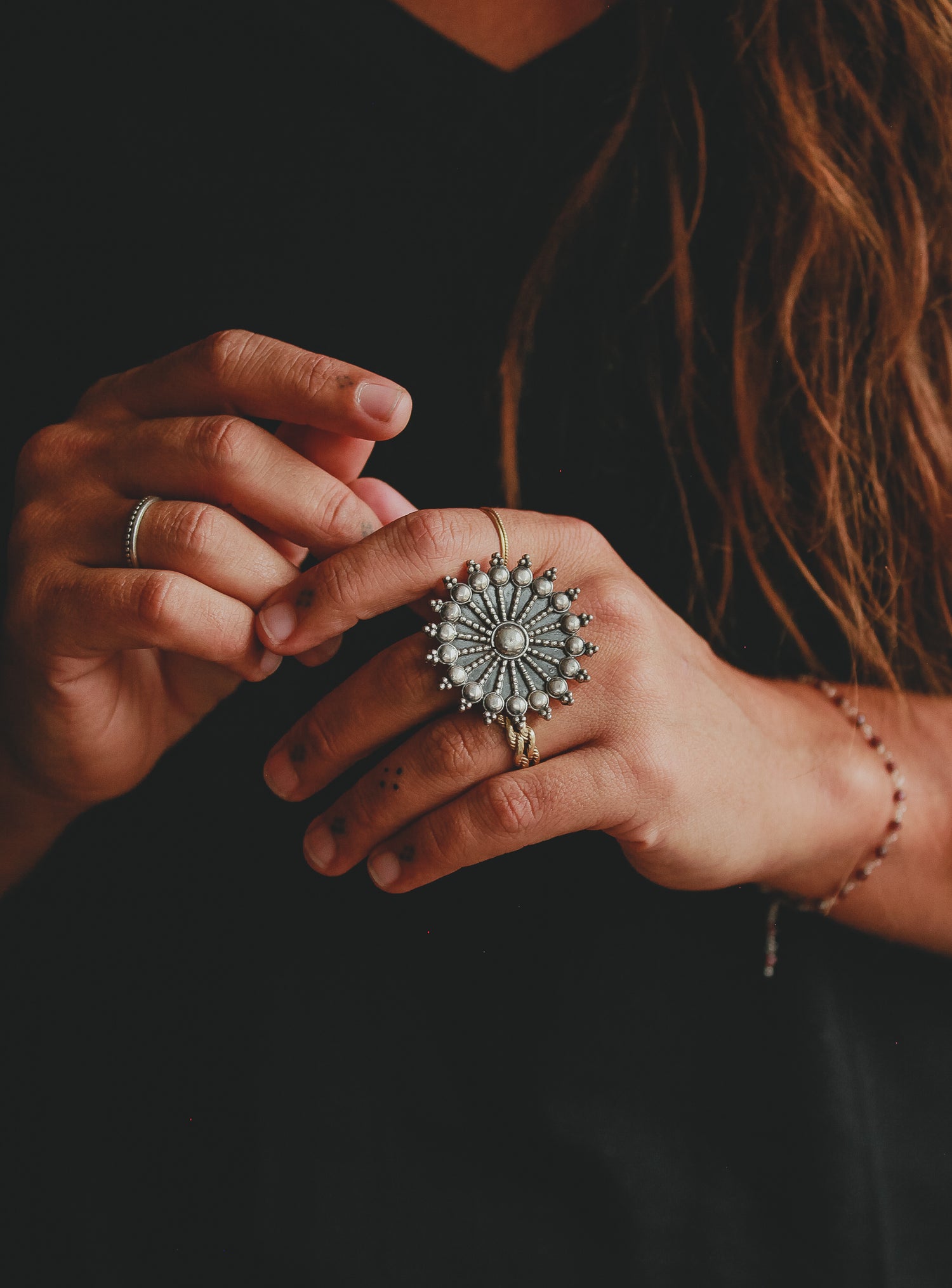 Sterling Silver Shield Ring