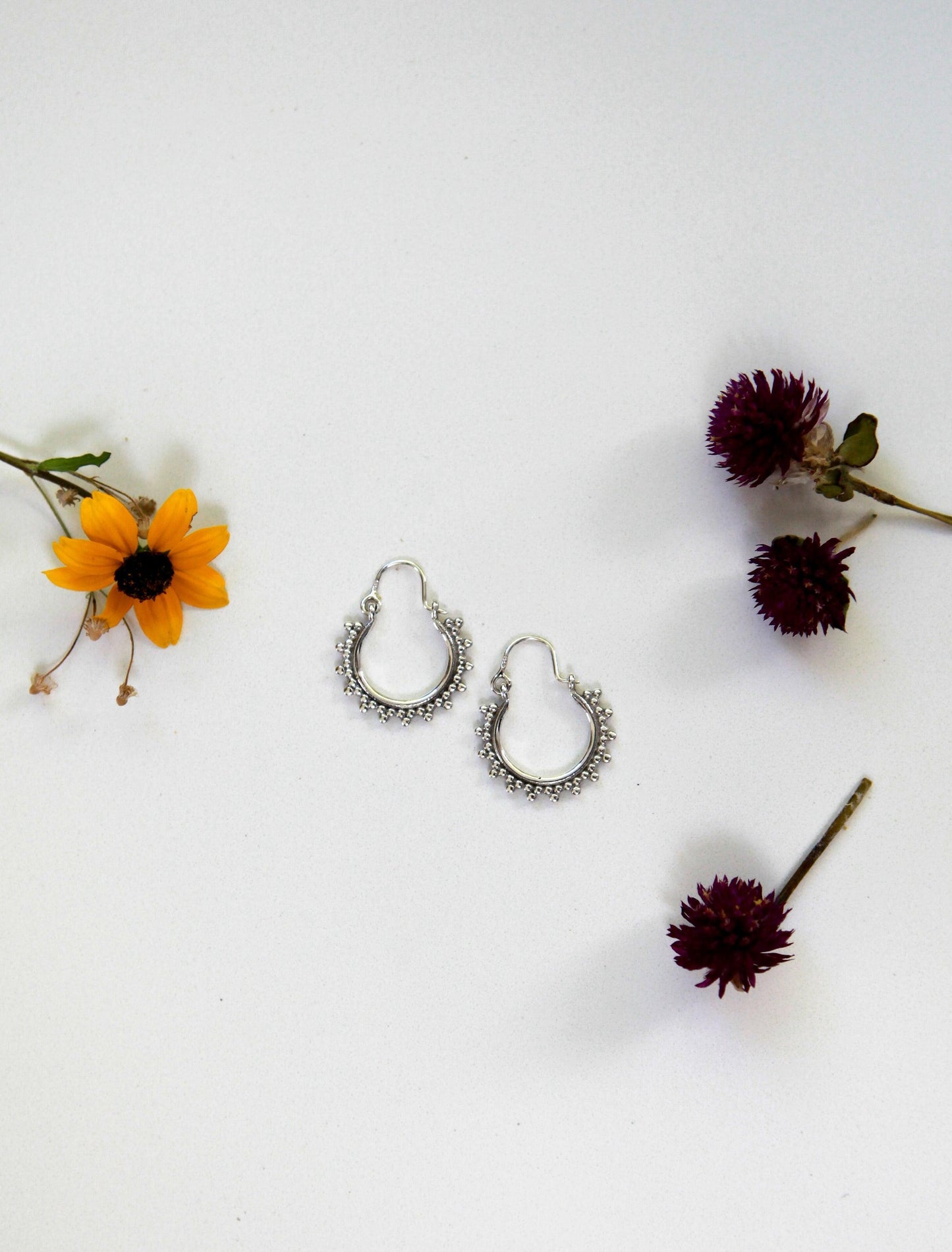 Granulated Small Hoops Gold